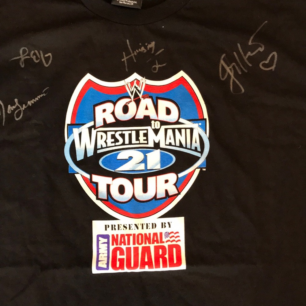 Autographed Road to Wrestlemania 21 Tour T-shirt